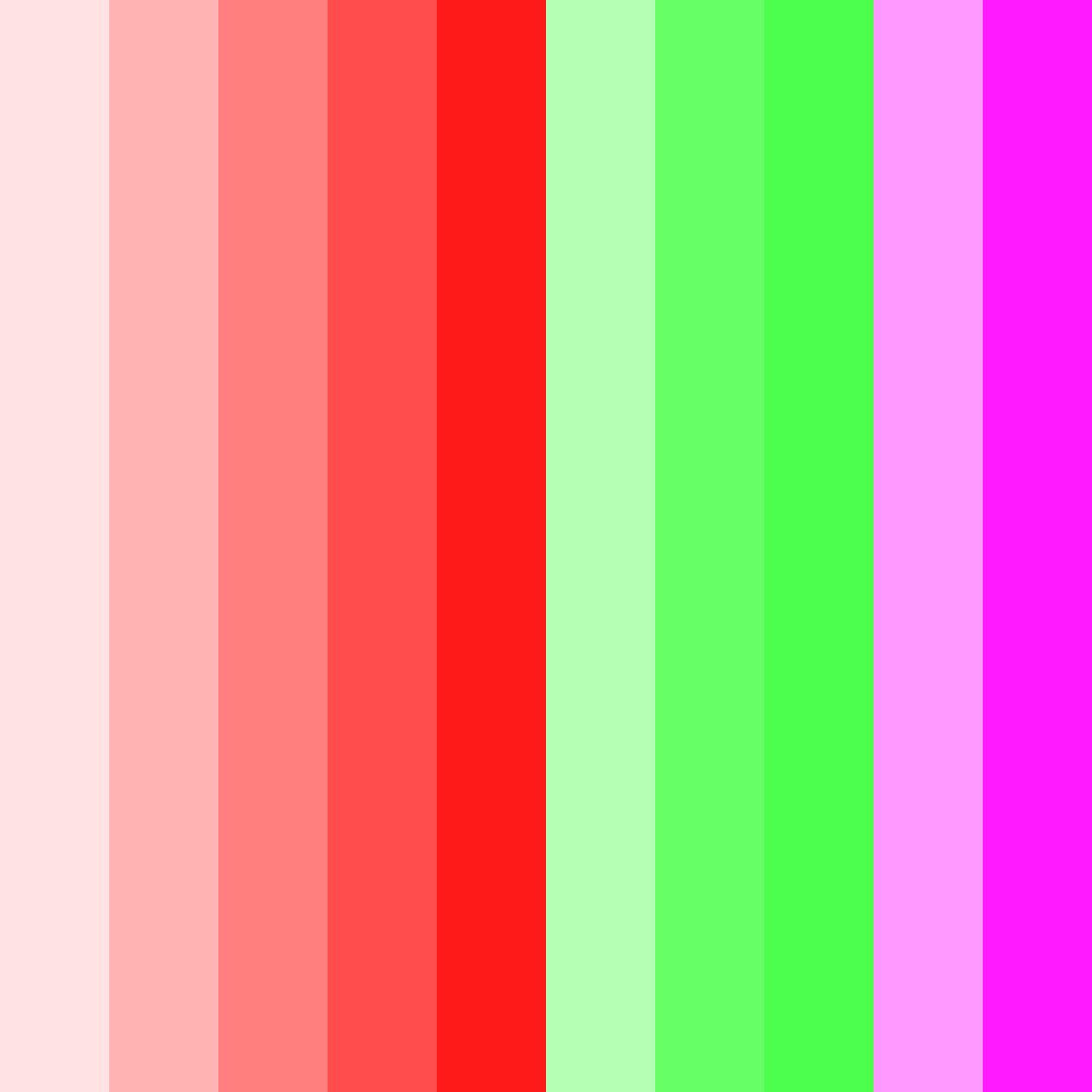 Download shades of red and green color palette PNG image (square)