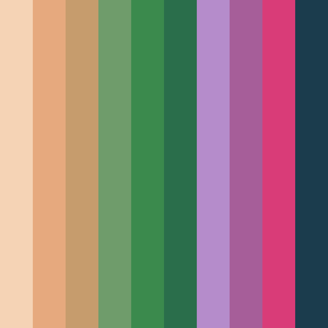 Download enchanted forest dreams color palette PNG image (square)