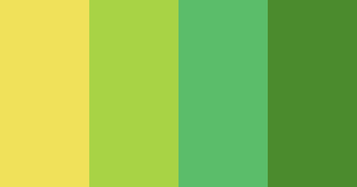 Download bright green yellow color palette PNG image (landscape)