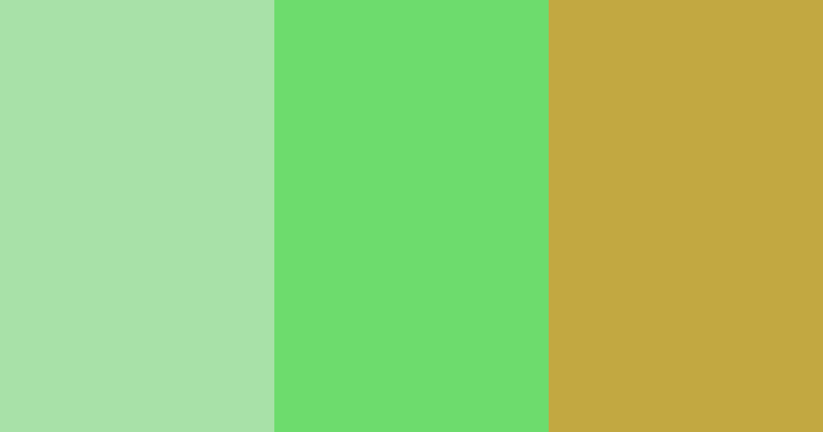 Download golden green color palette PNG image (landscape)