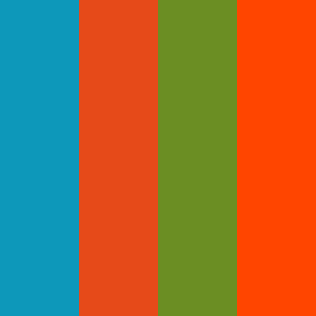 Download tropical ocean sunset color palette PNG image (square)