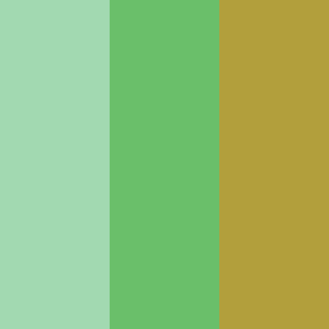 Download golden greenery color palette PNG image (square)