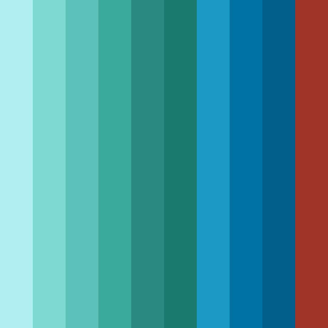 Download tropical deep blue color palette PNG image (square)
