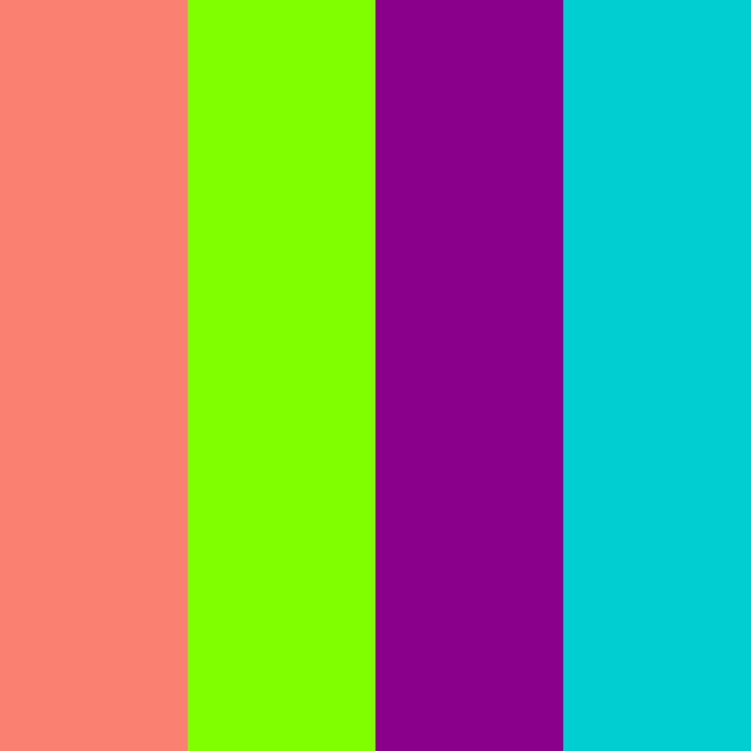 Download tropical punch color palette PNG image (square)