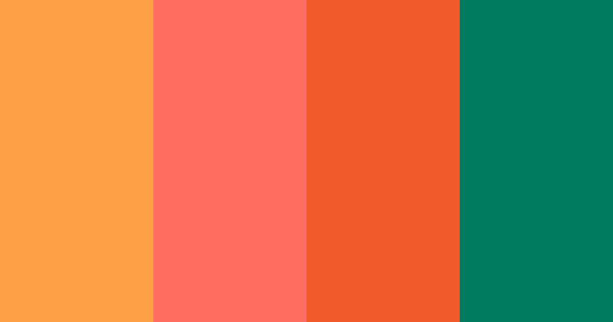 Download tropical fiesta color palette PNG image (landscape)
