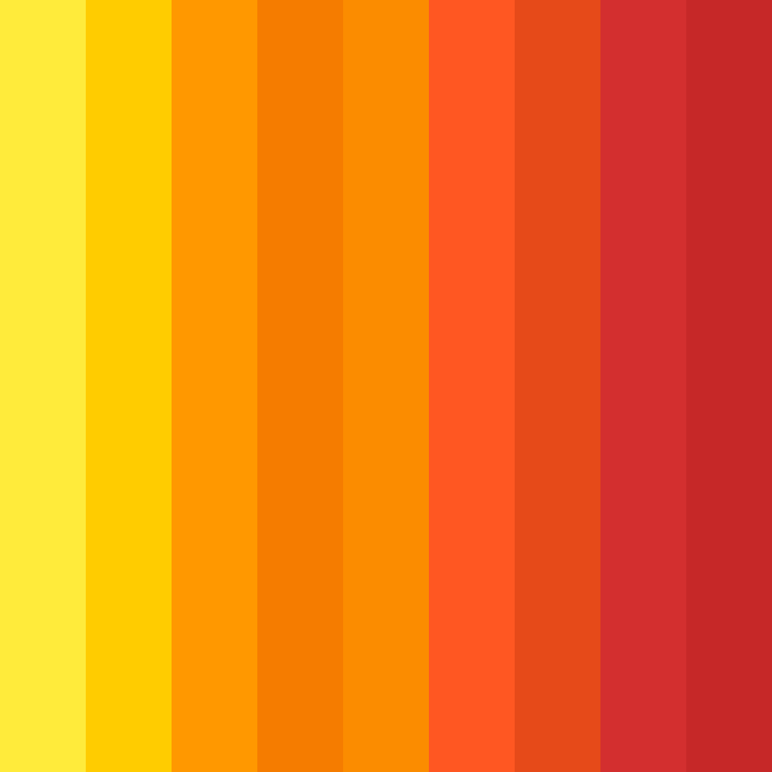 Download shades of orange color palette PNG image (square)