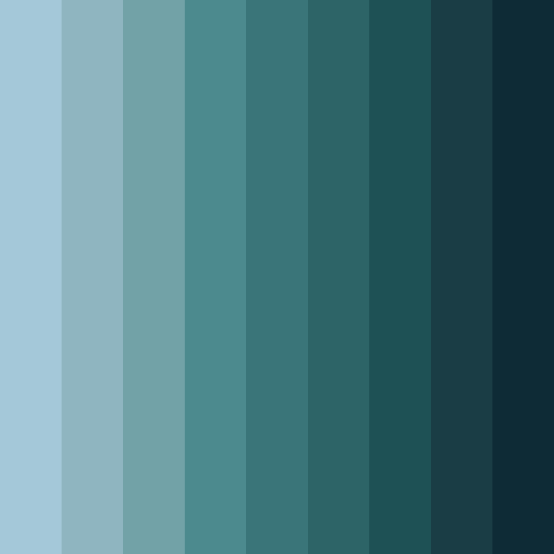 Download blue ocean color palette PNG image (square)