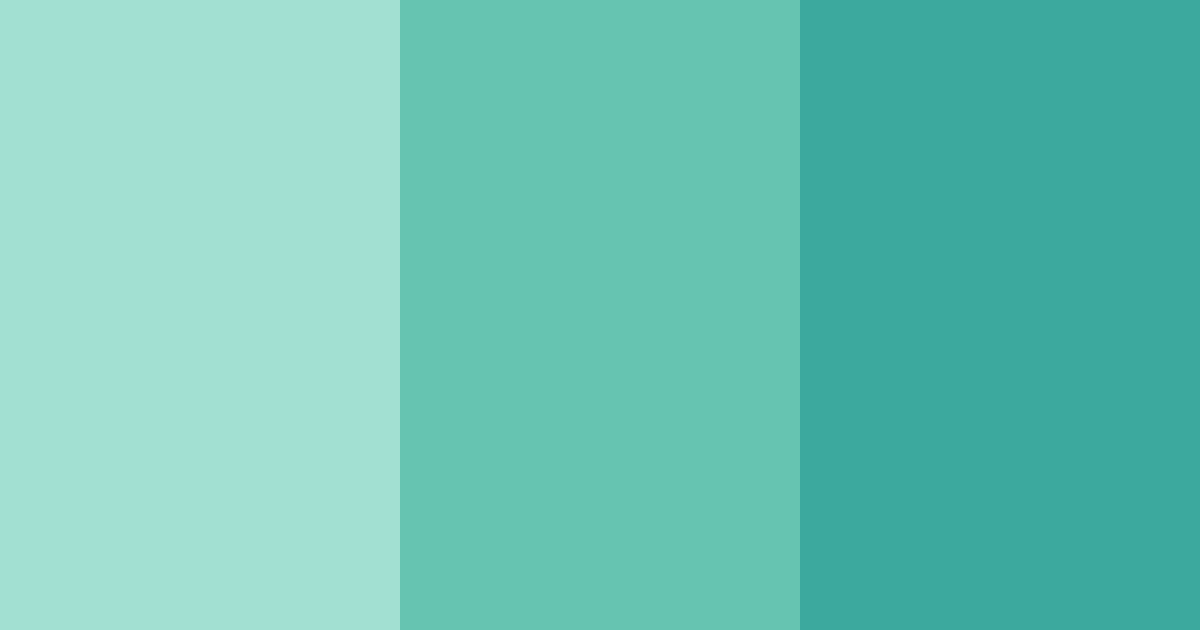 Download shades of teal color palette PNG image (landscape)