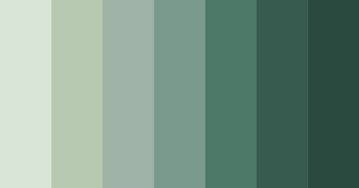 Download shades of sage color palette PNG image (landscape)