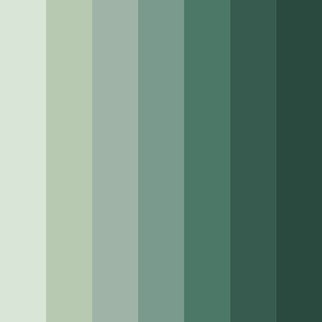 Download shades of sage color palette PNG image (square)
