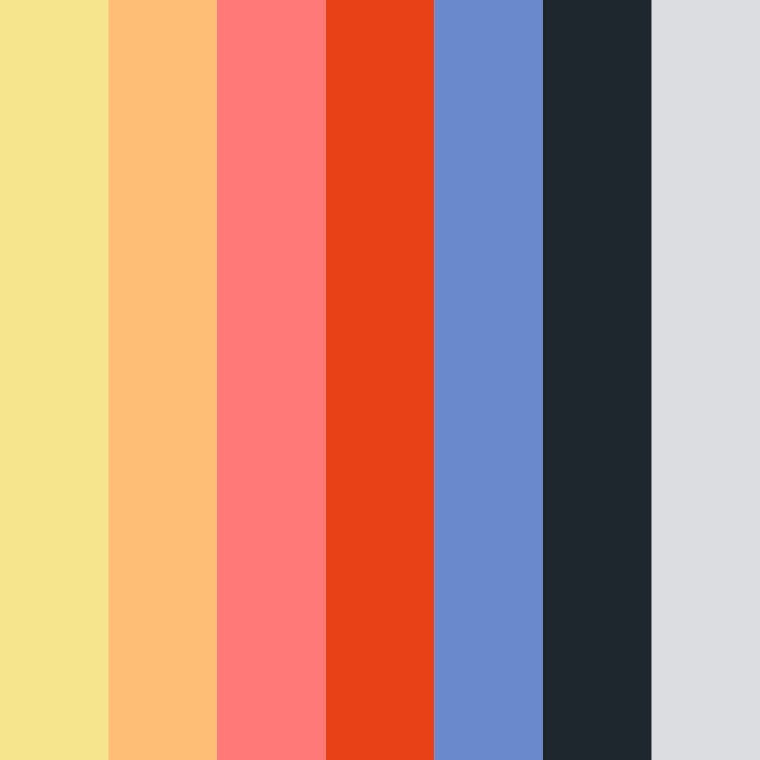 Download sunset serenade color palette PNG image (square)