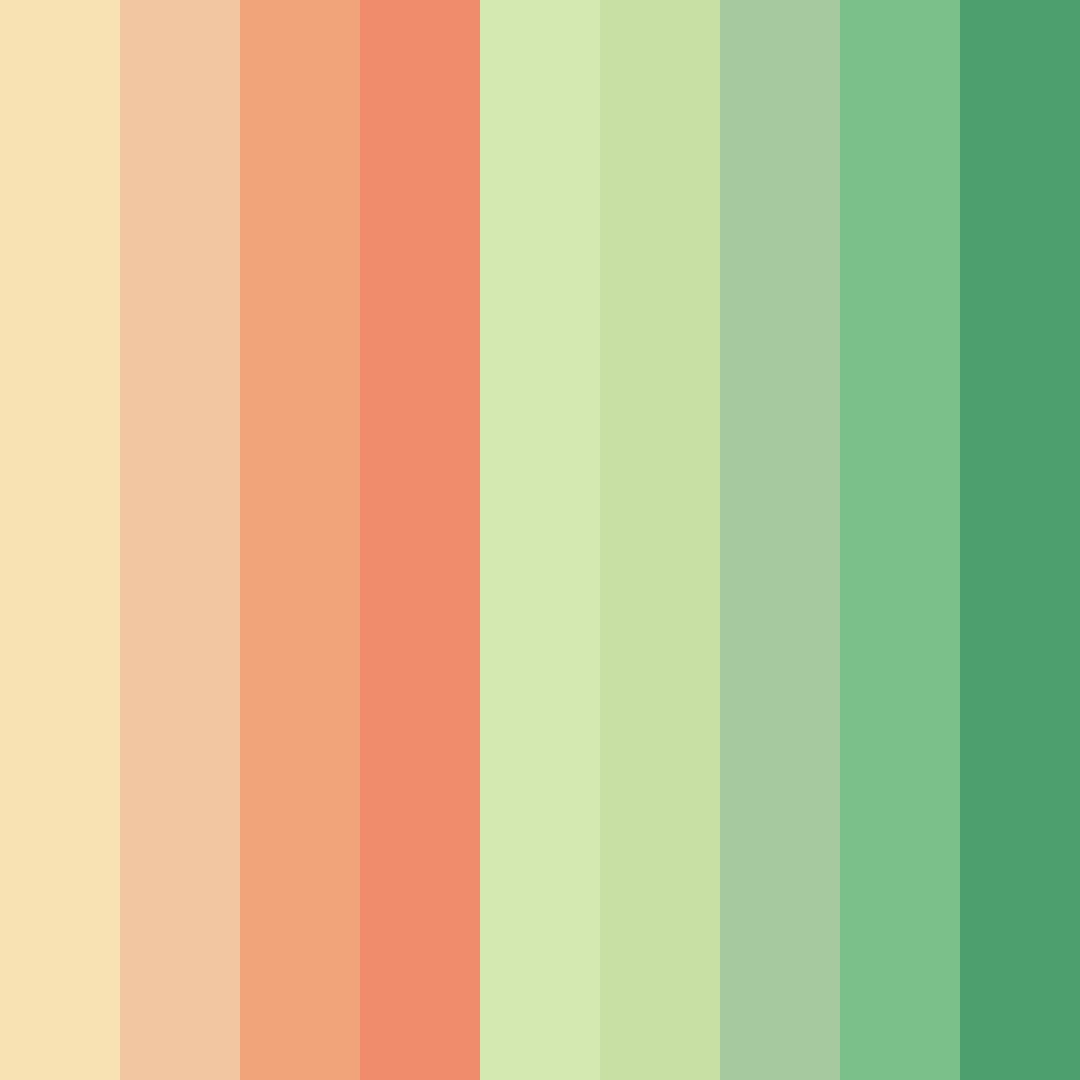 Download peach and pistachio delight color palette PNG image (square)