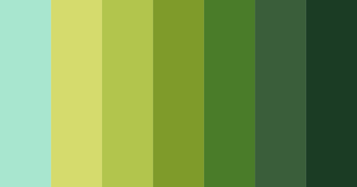 Download forest green harmony color palette PNG image (landscape)