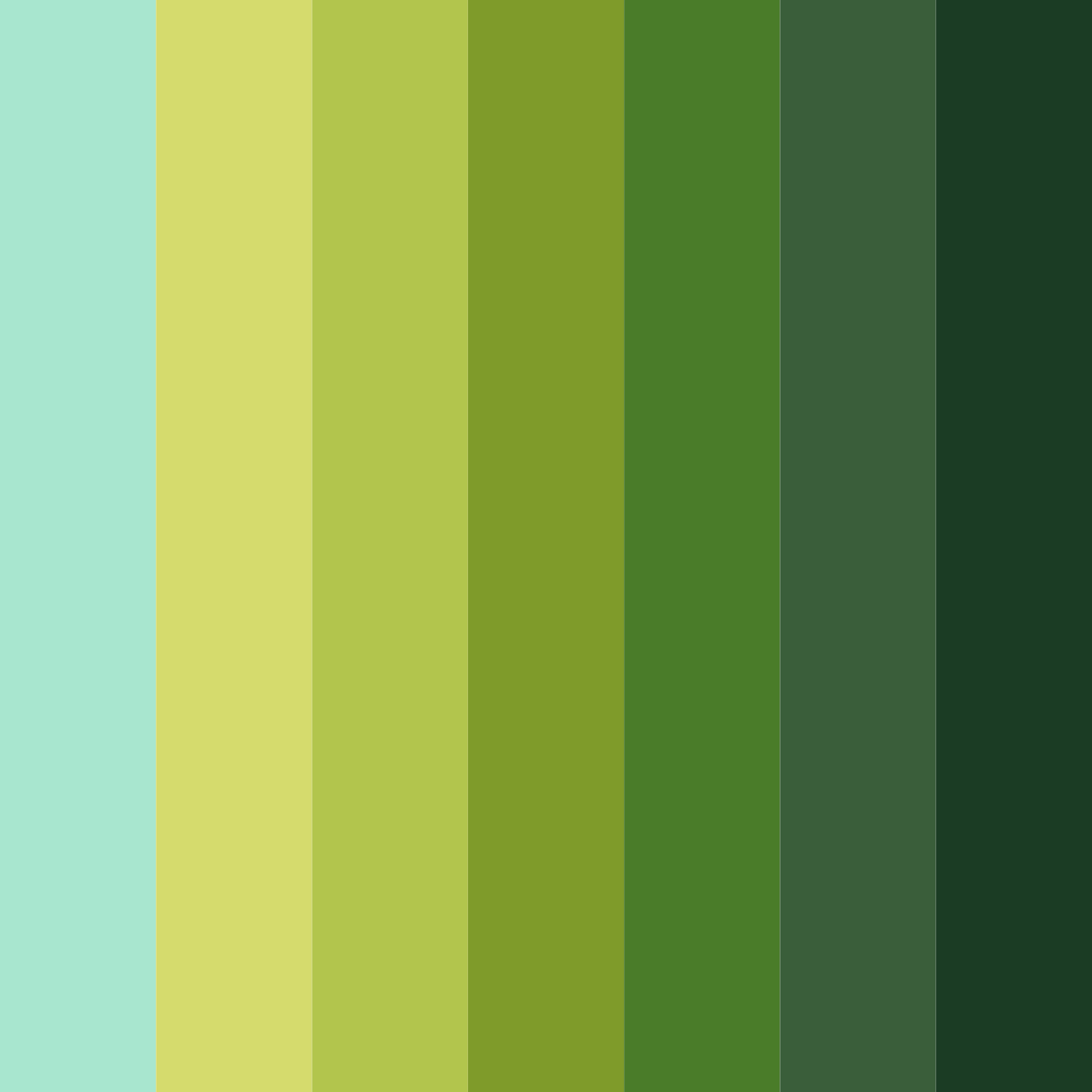 Download forest green harmony color palette PNG image (square)