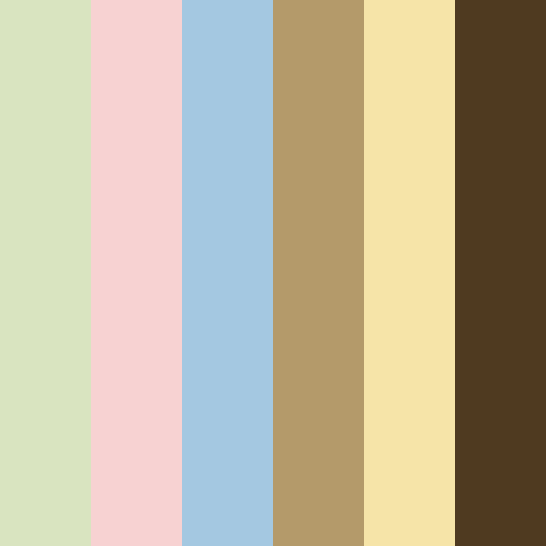 Download serene garden harmony color palette PNG image (square)