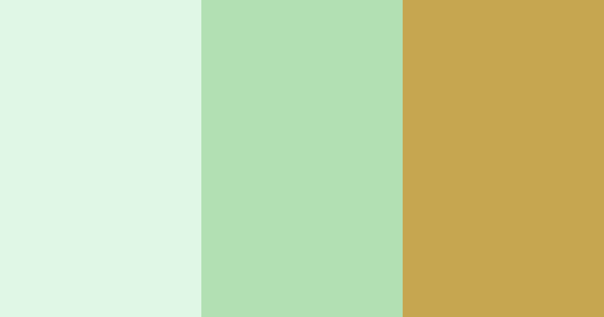 Download fresh green and creamy gold color palette PNG image (landscape)