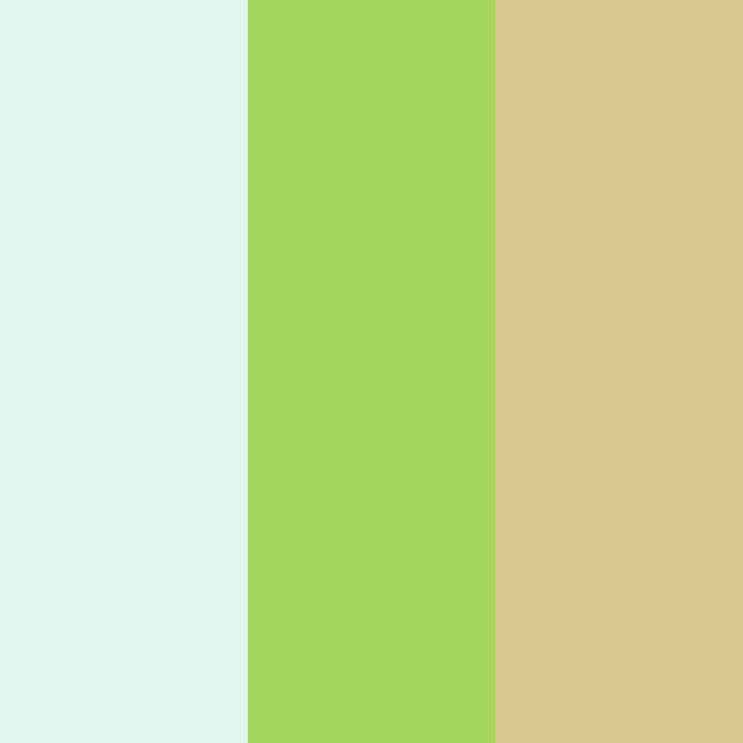 Download fresh green and creamy gold color palette PNG image (square)