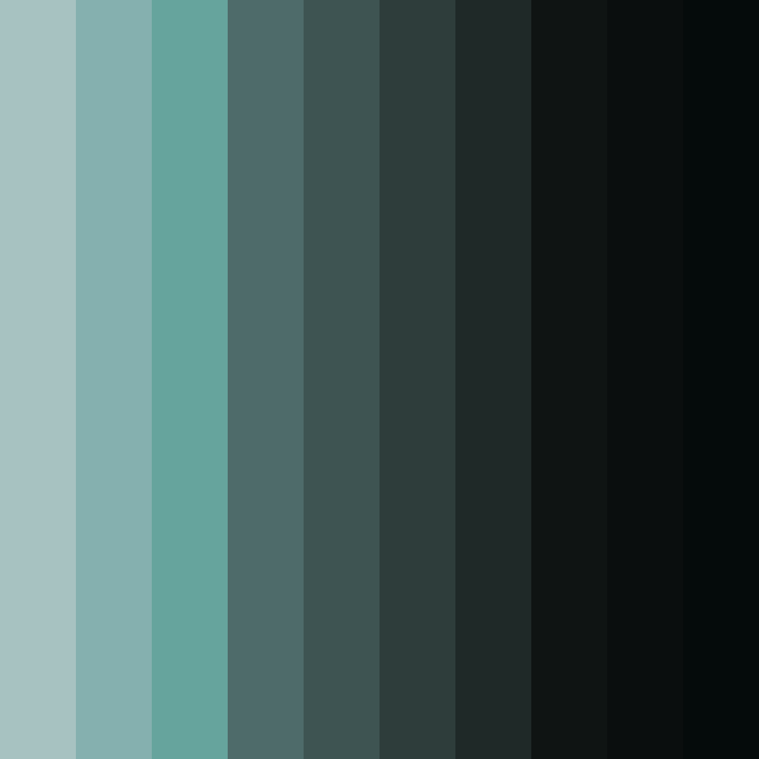 Download shades of teal color palette PNG image (square)