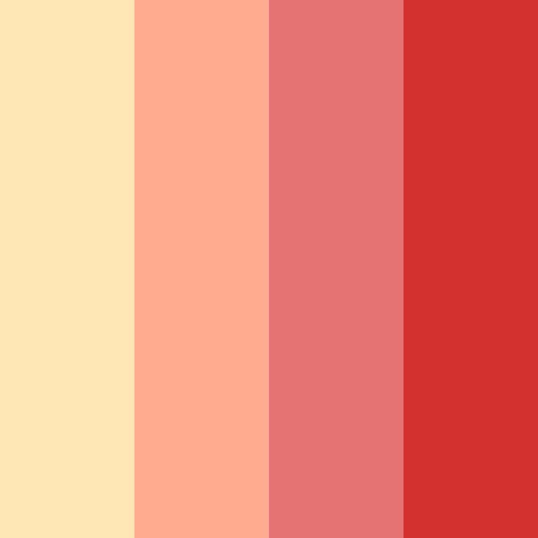 Download peachy crimson color palette PNG image (square)