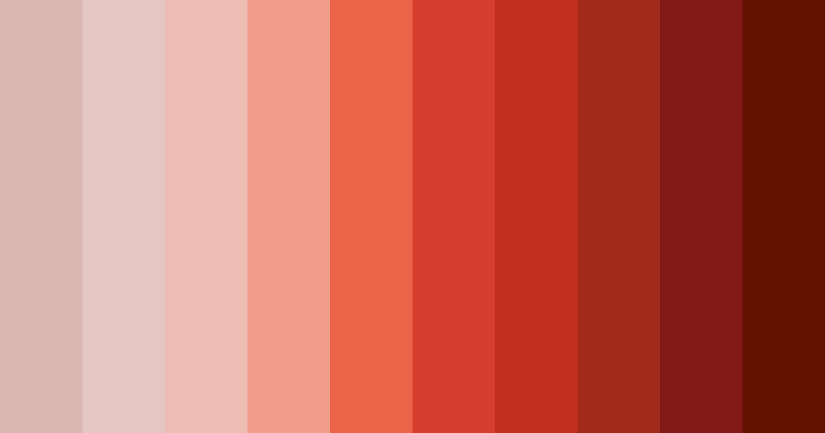 Download crimson shades color palette PNG image (landscape)