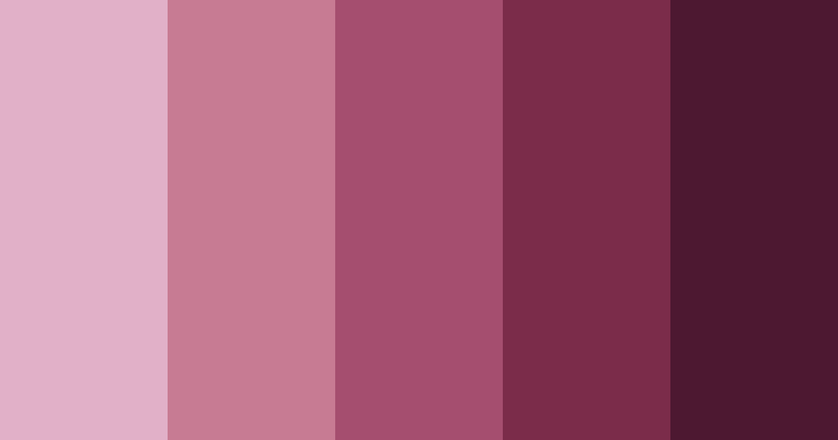 Download rosewood reverie color palette PNG image (landscape)