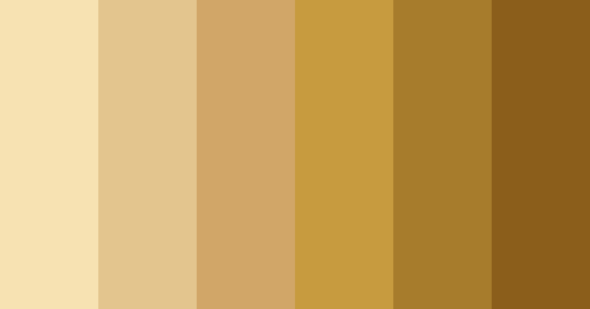 Download warm gold shades color palette PNG image (landscape)