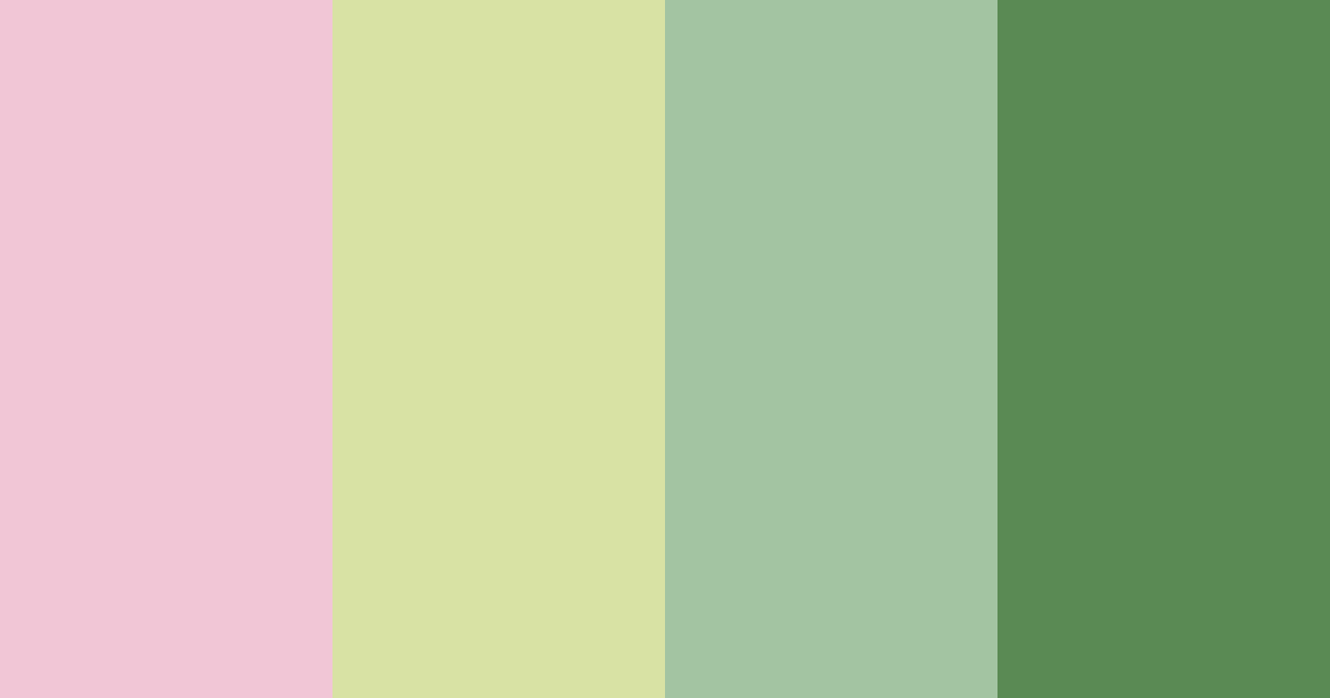 Download shades of green pink color palette PNG image (landscape)