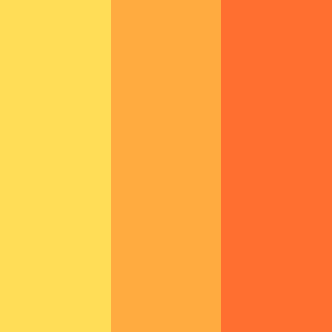 Download yellow sunset color palette PNG image (square)