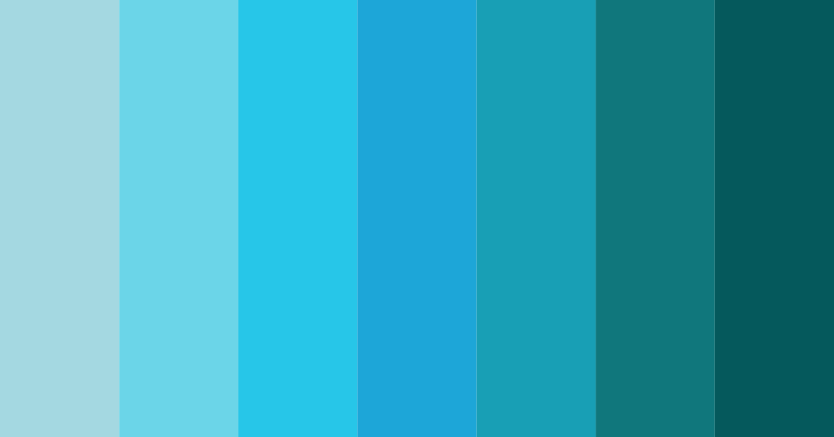 Download tropical aqua dream color palette PNG image (landscape)