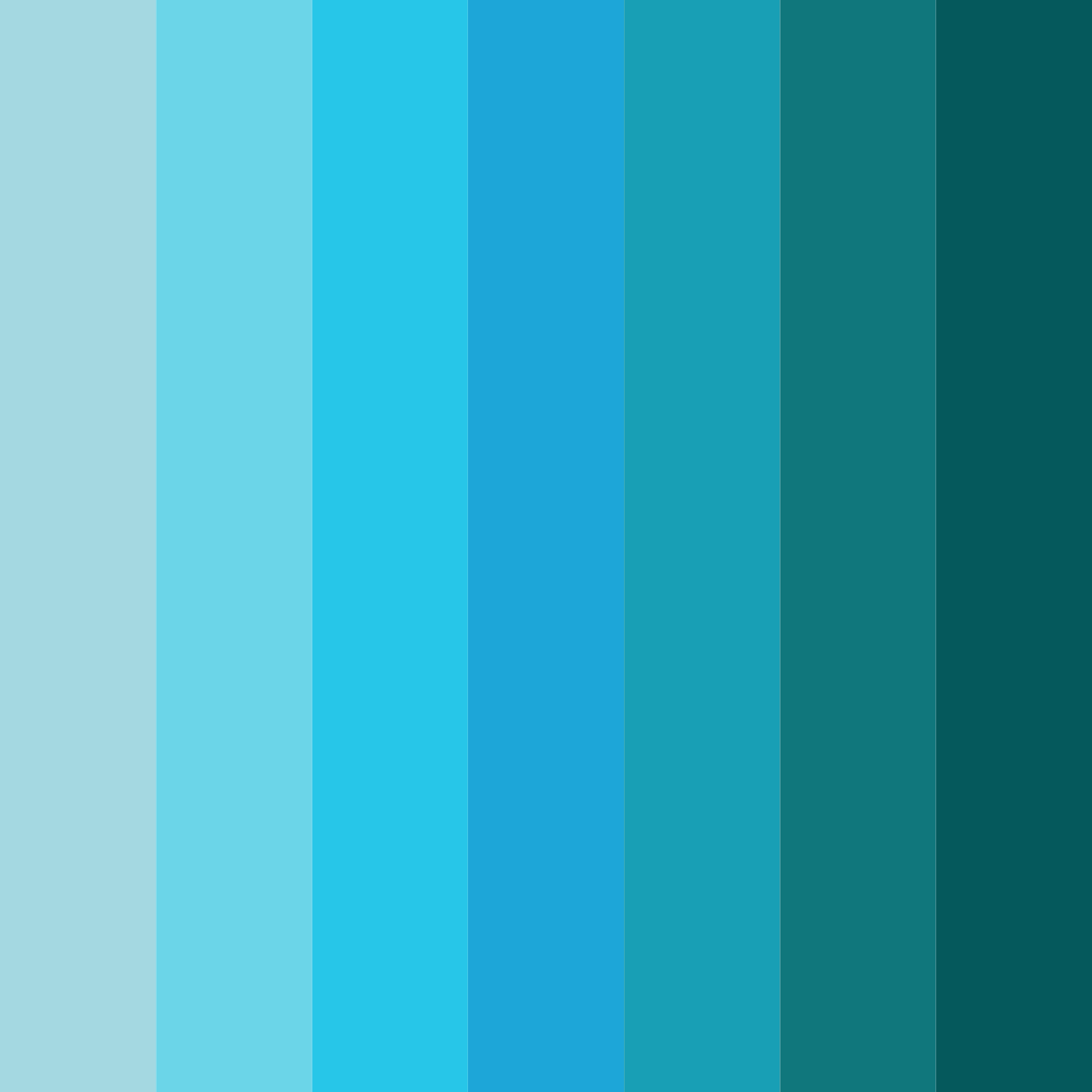 Download tropical aqua dream color palette PNG image (square)