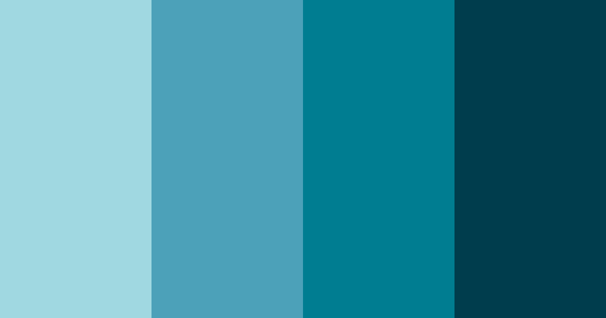 Download deep teal dreams color palette PNG image (landscape)
