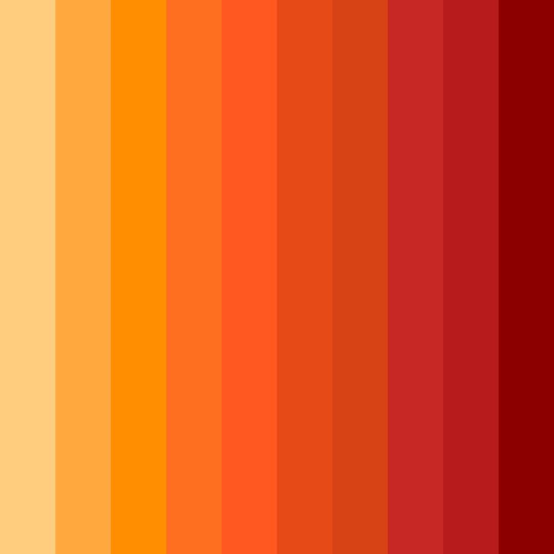 Download citrus inferno color palette PNG image (square)