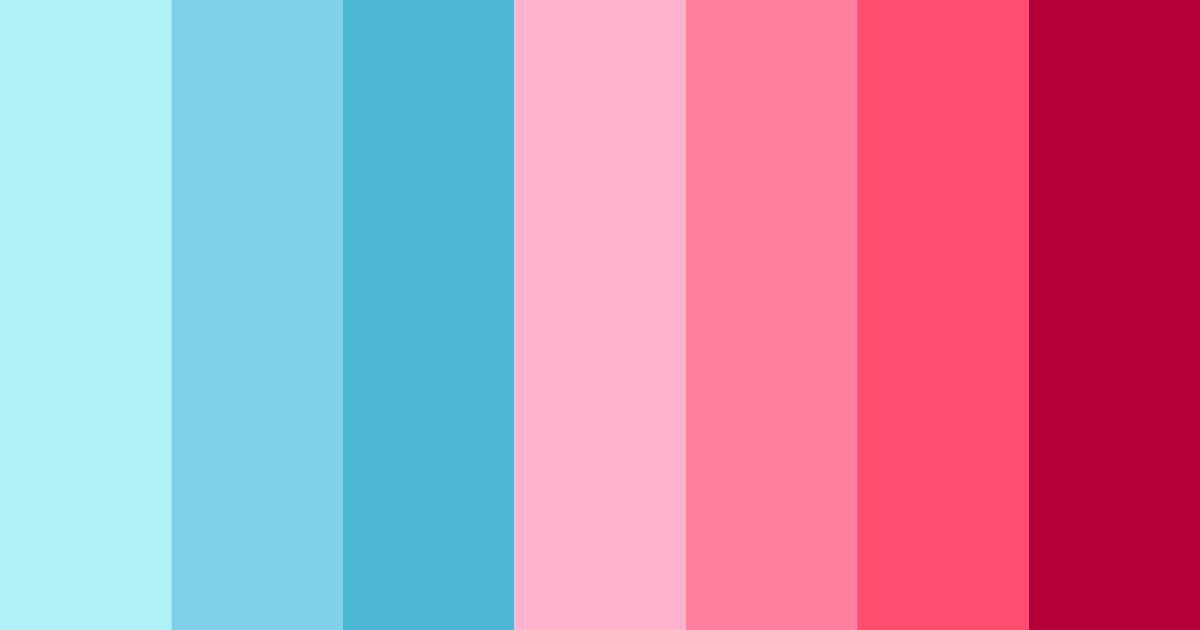 Download turquoise and pink delight color palette PNG image (landscape)