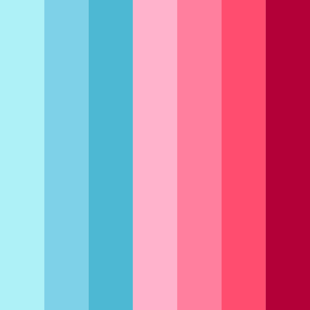 Download turquoise and pink delight color palette PNG image (square)