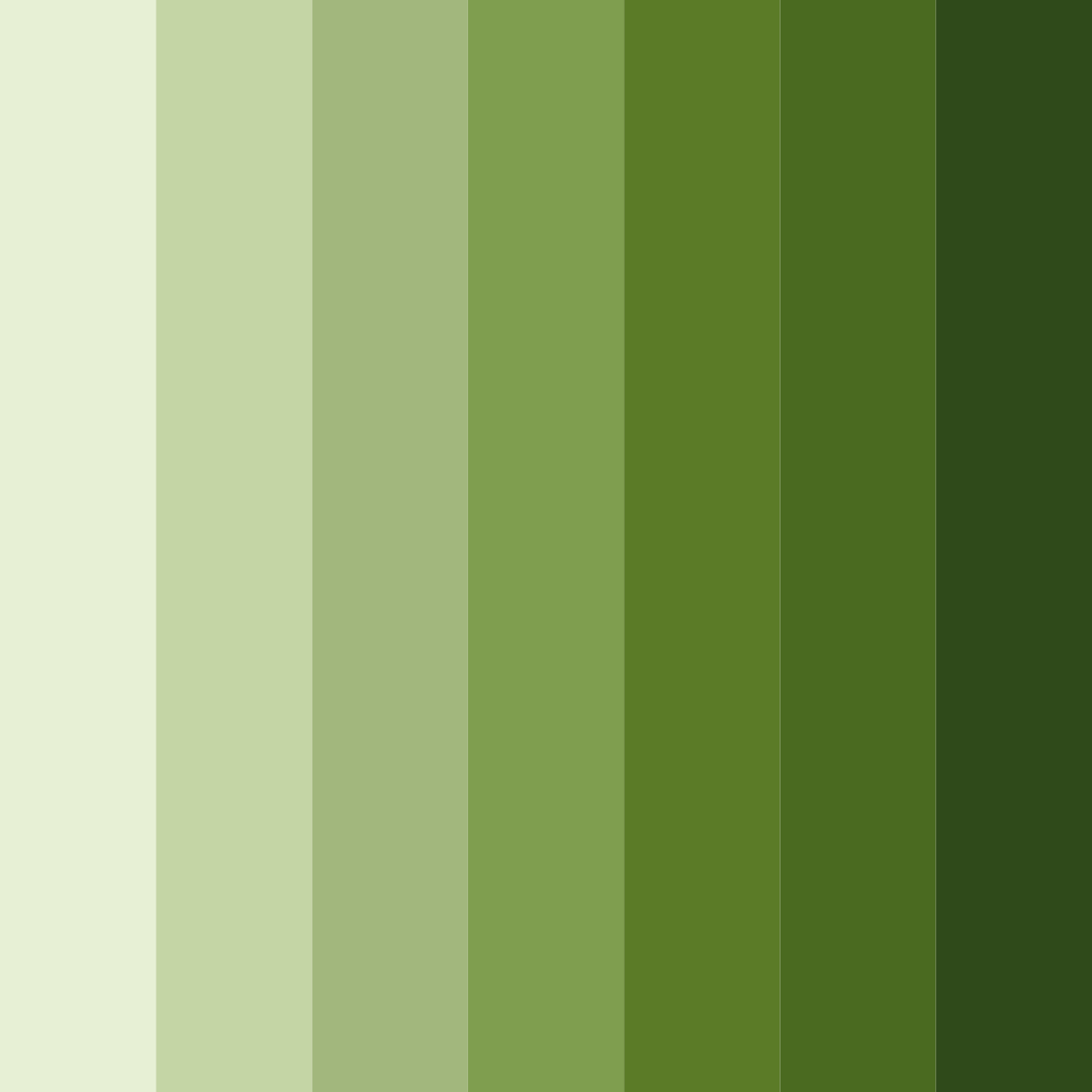 Download shades of olive green color palette PNG image (square)