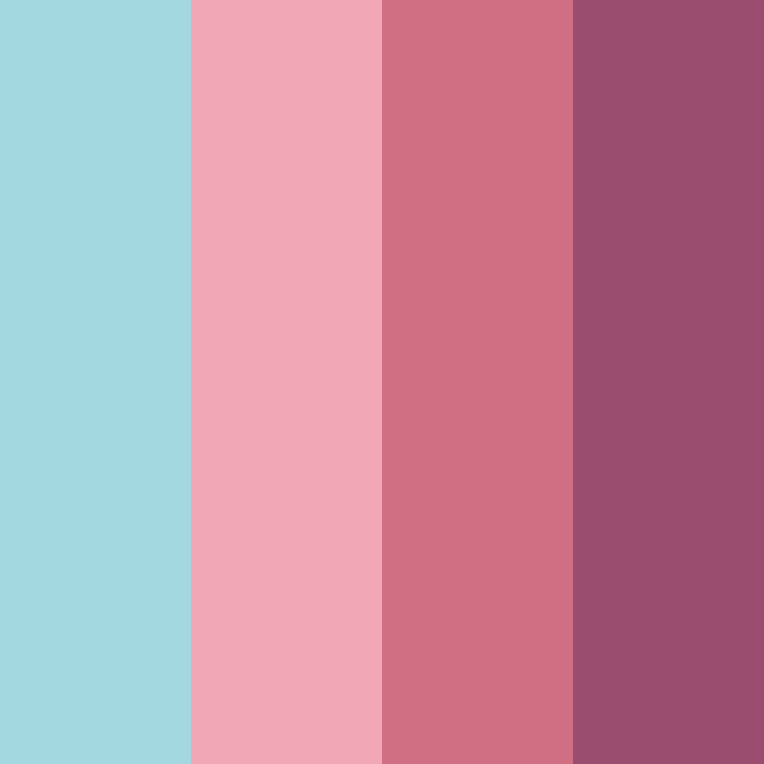 Download turquoise and pink dream color palette PNG image (square)