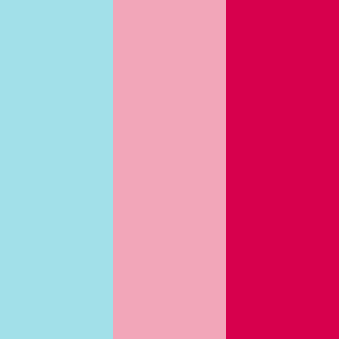 Download turquoise and pink dream color palette PNG image (square)