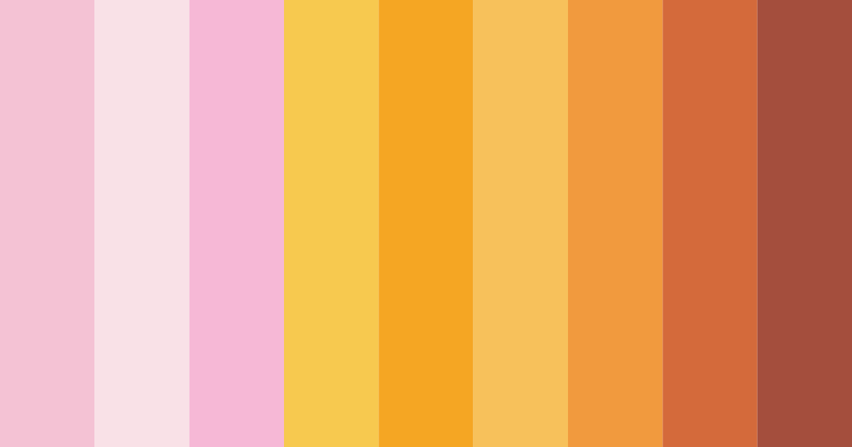 Download pink and yellow bliss color palette PNG image (landscape)