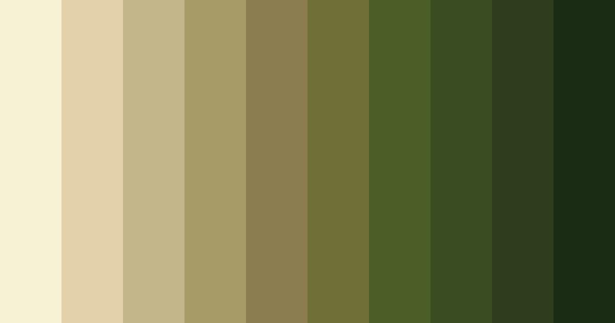 Download creamy forest green color palette PNG image (landscape)