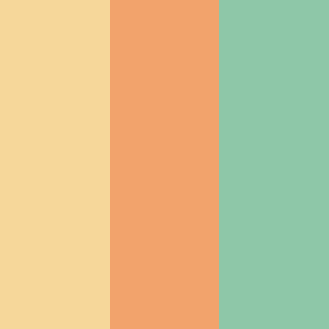 Download peachy gold green color palette PNG image (square)