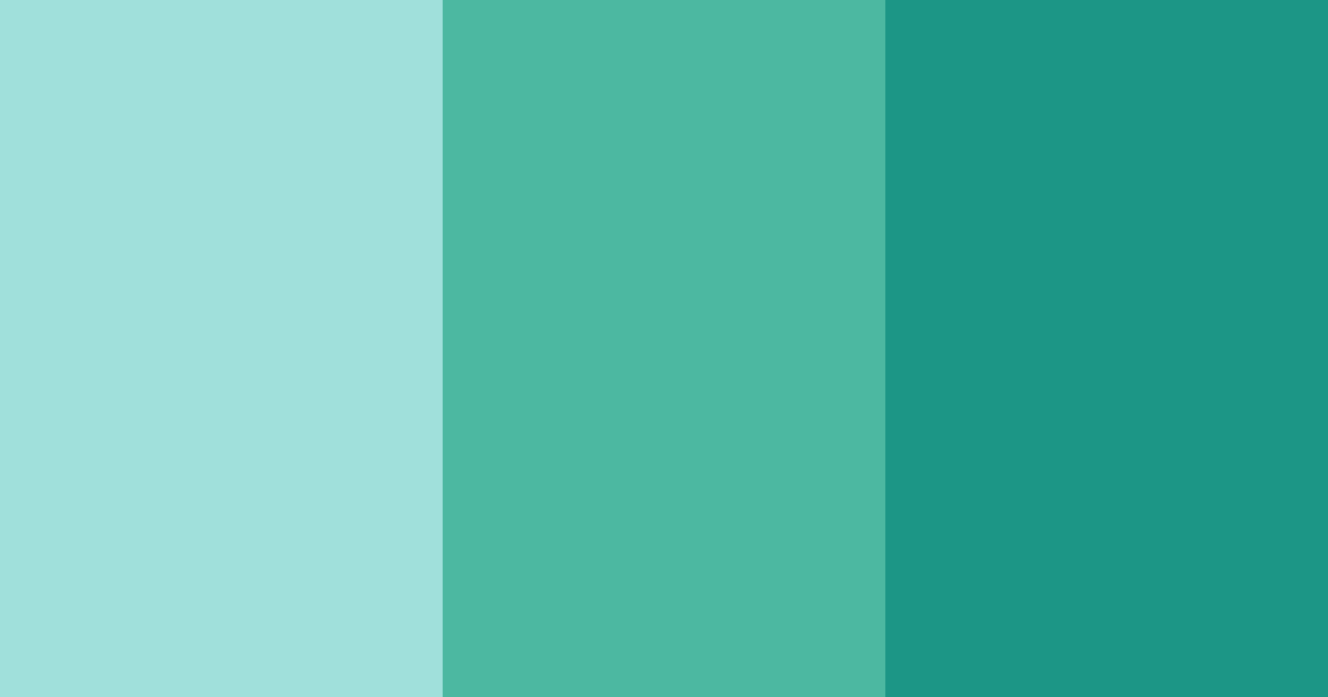 Download teal shades color palette PNG image (landscape)