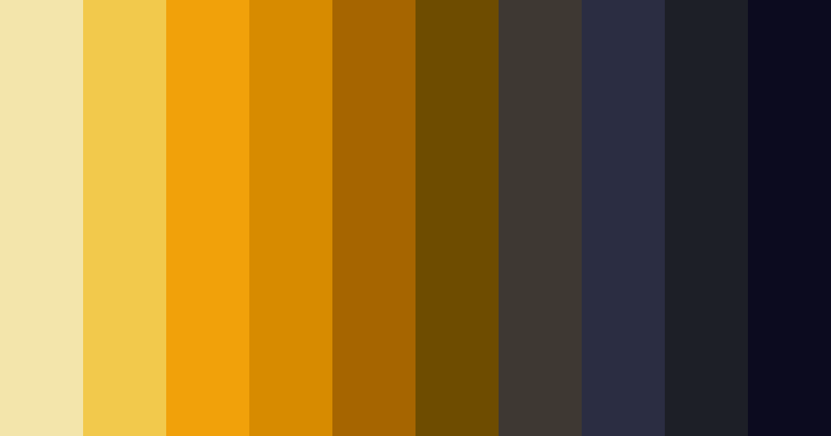 Download golden twilight color palette PNG image (landscape)