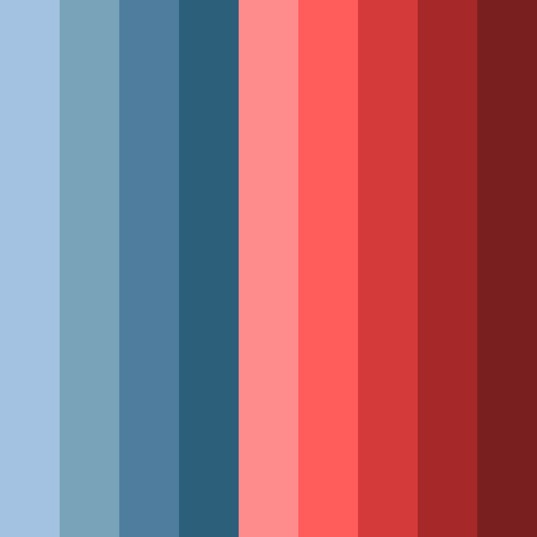 Download red and blue harmony color palette PNG image (square)