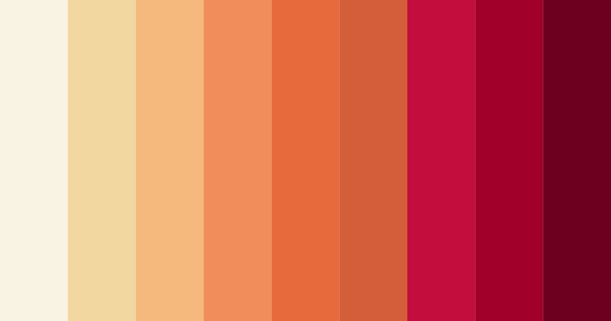 Download red sunset color palette PNG image (landscape)