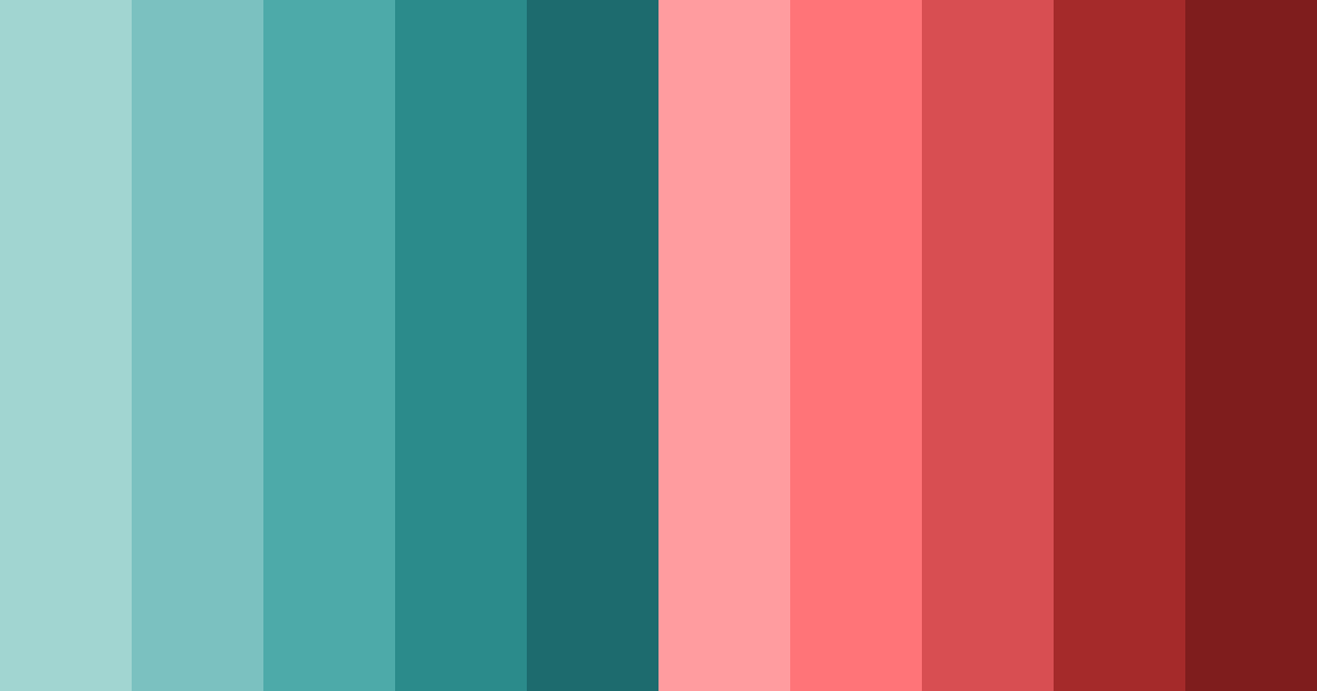 Download dark cyan and dark red harmony color palette PNG image (landscape)
