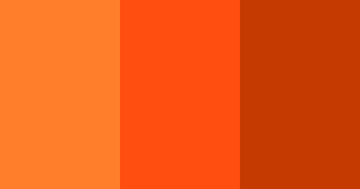 Download vibrant orange-red color palette PNG image (landscape)