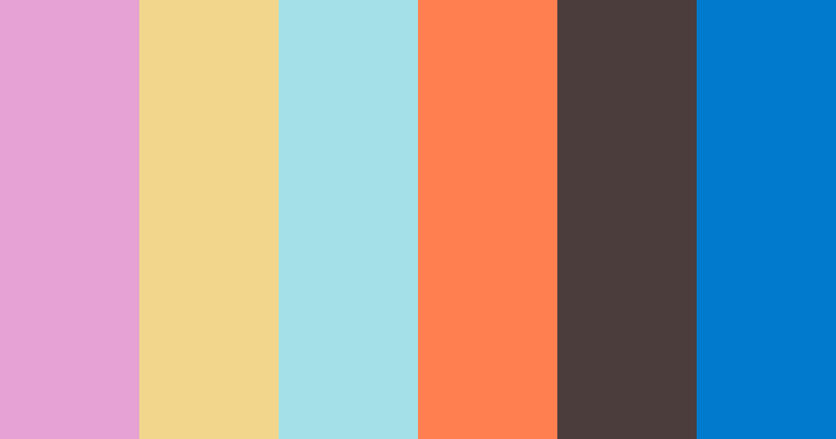 Download colorful coral color palette PNG image (landscape)