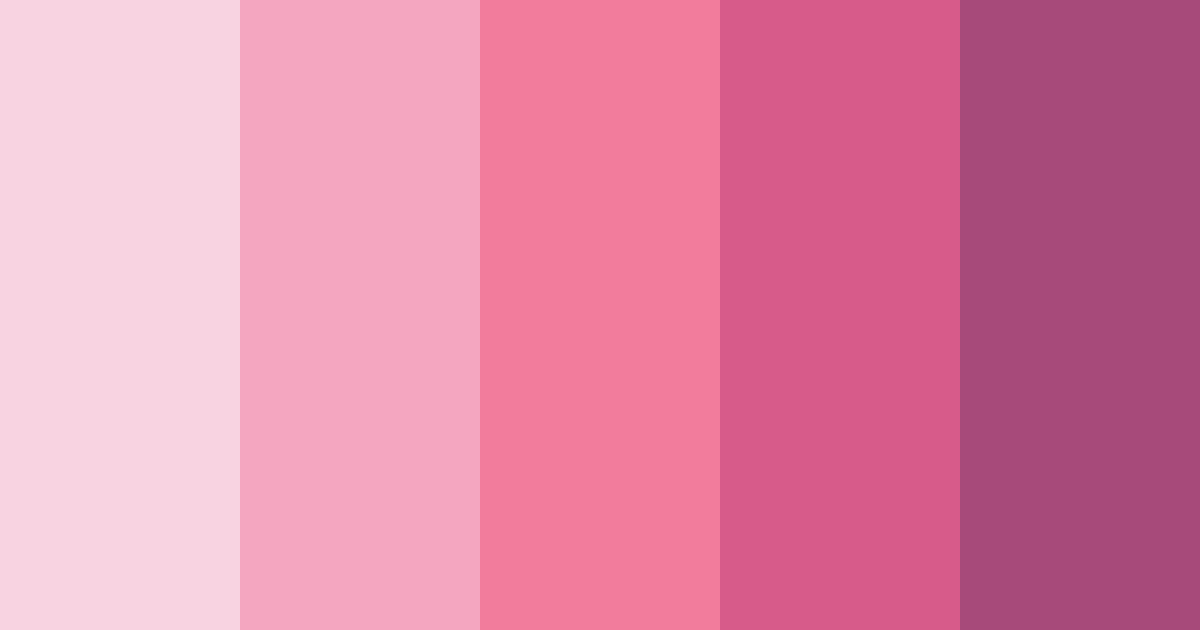 Download pretty pink color palette PNG image (landscape)