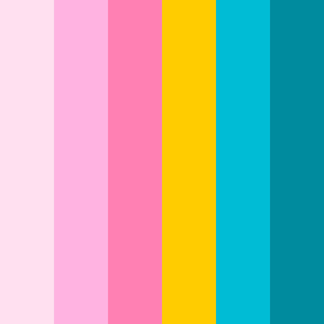 Download cotton candy breeze color palette PNG image (square)