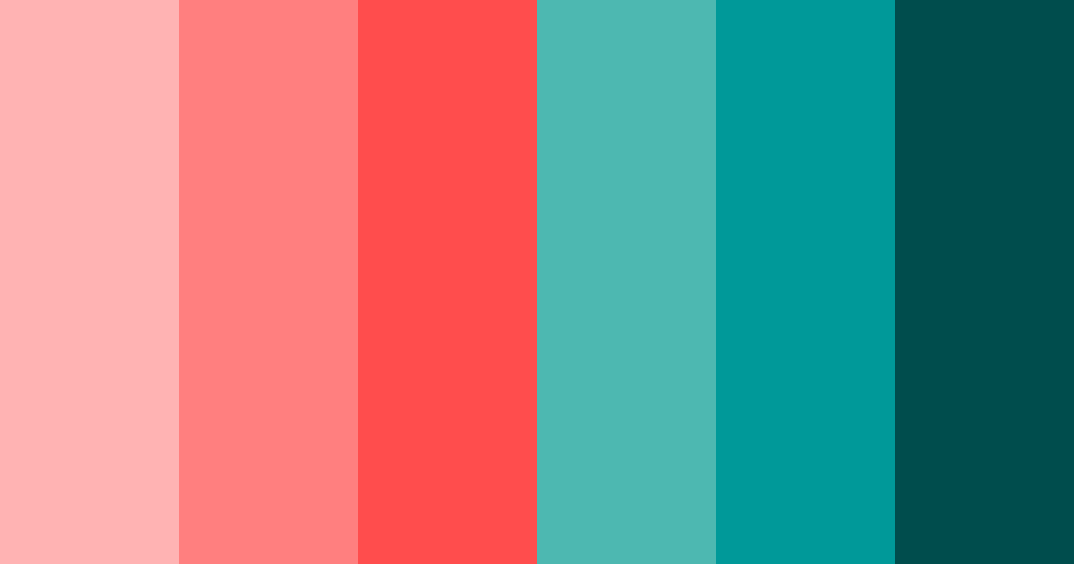 Download teal sunset color palette PNG image (landscape)